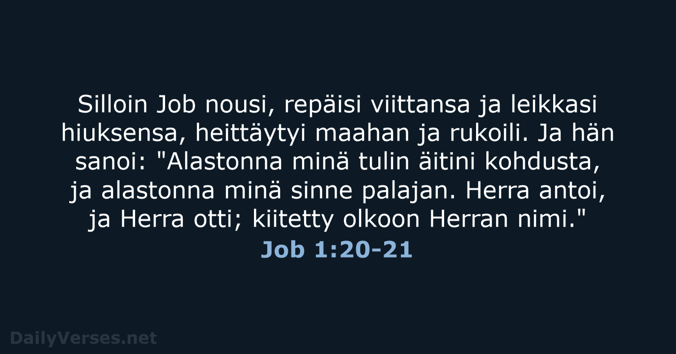 Job 1:20-21 - KR38