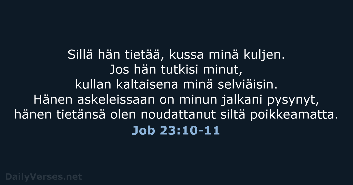 Job 23:10-11 - KR38