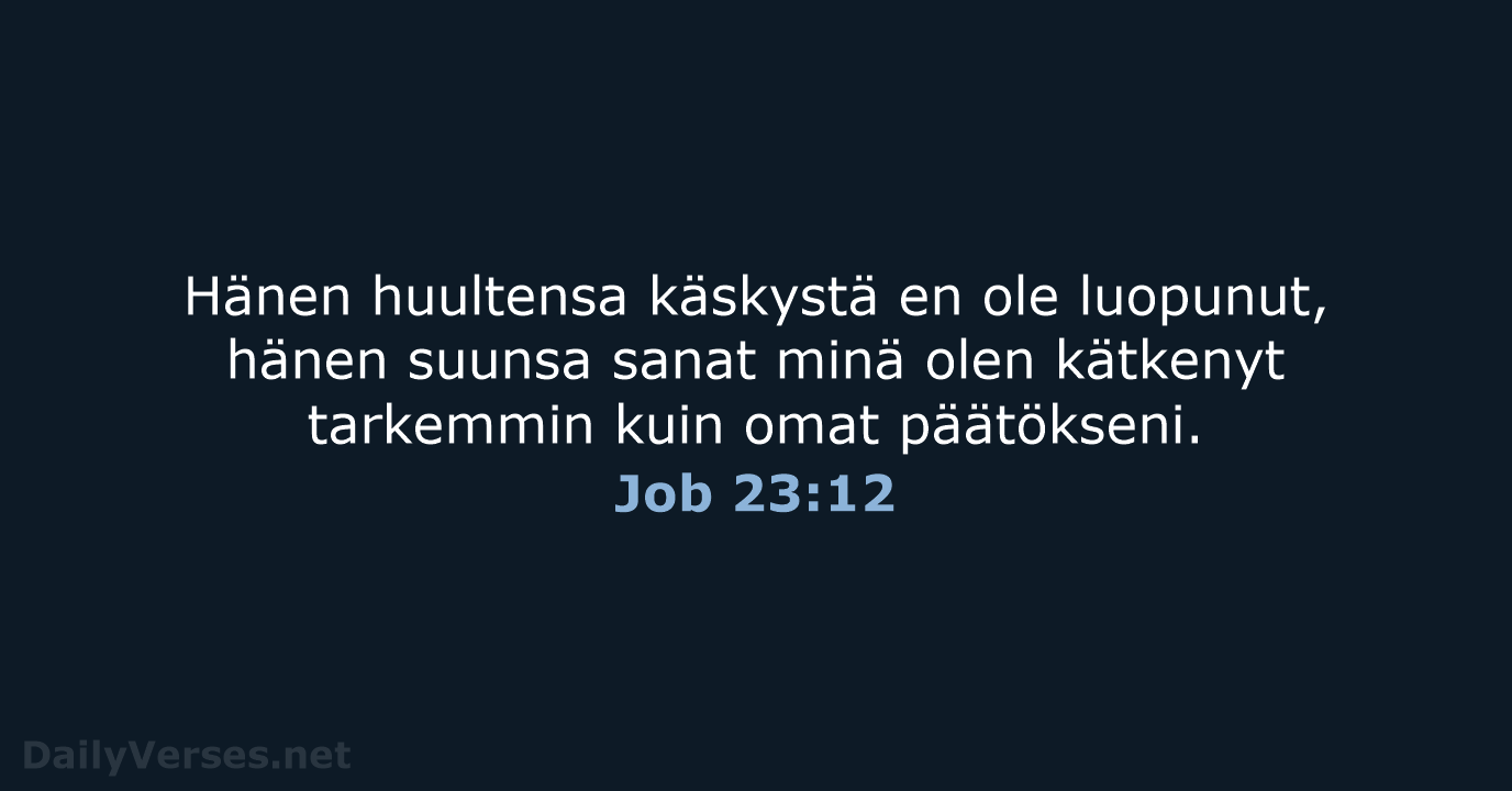 Job 23:12 - KR38