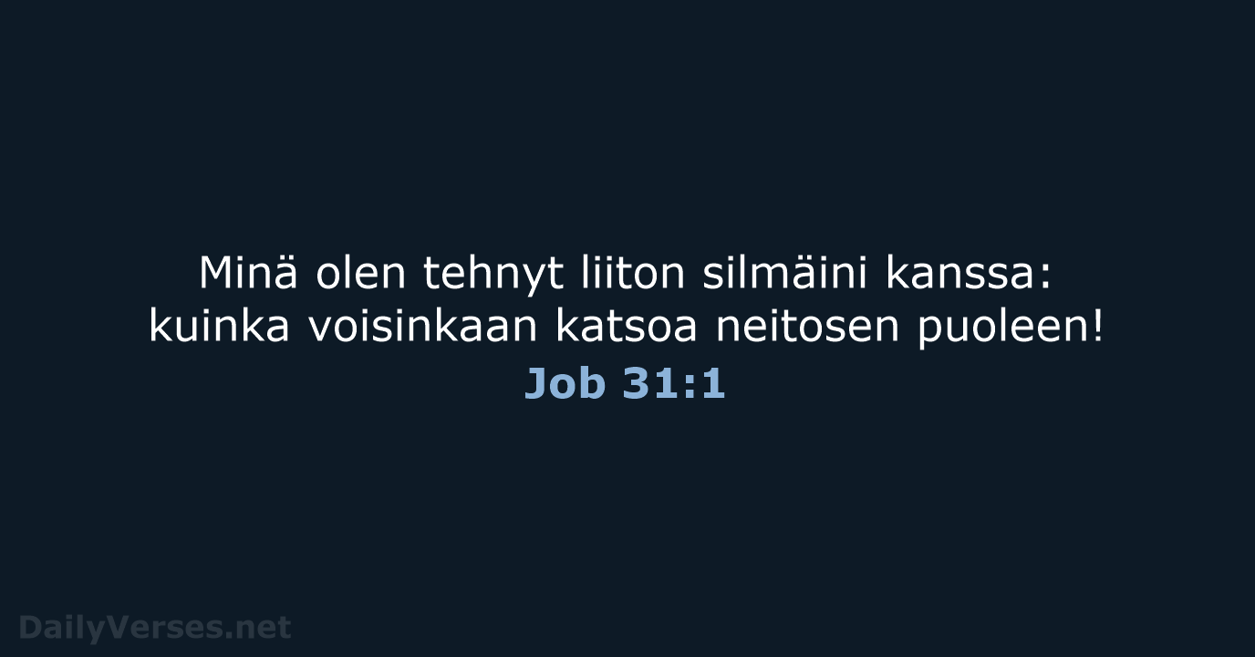 Job 31:1 - KR38