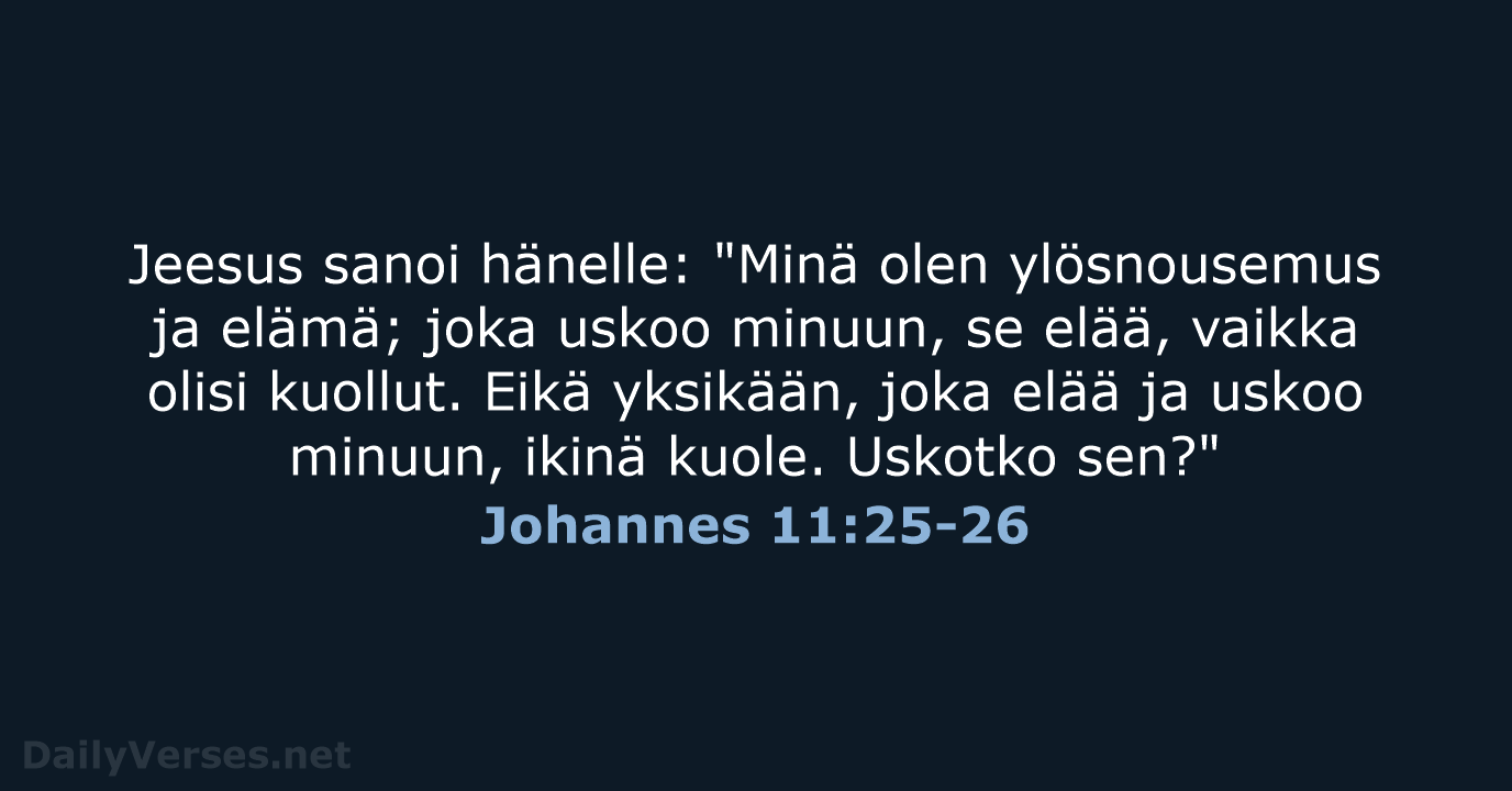 Johannes 11:25-26 - KR38