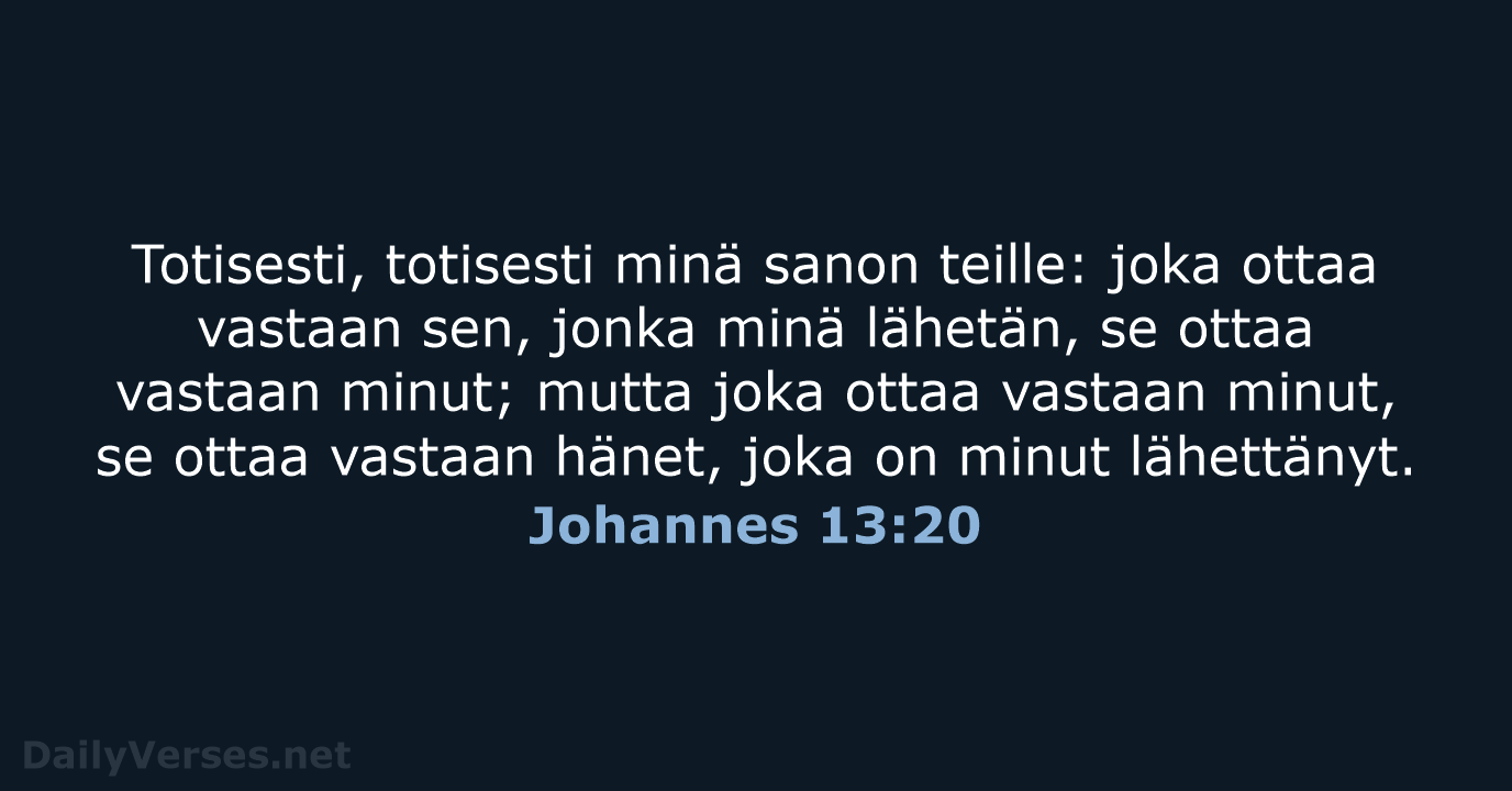 Johannes 13:20 - KR38