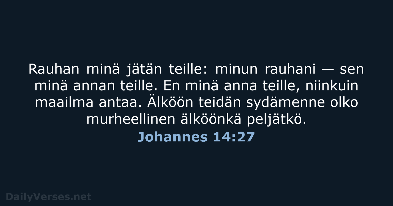 Johannes 14:27 - KR38