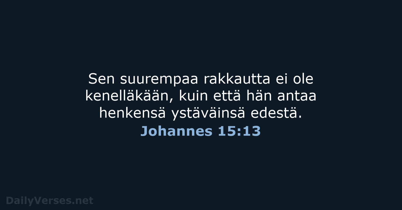 Johannes 15:13 - KR38