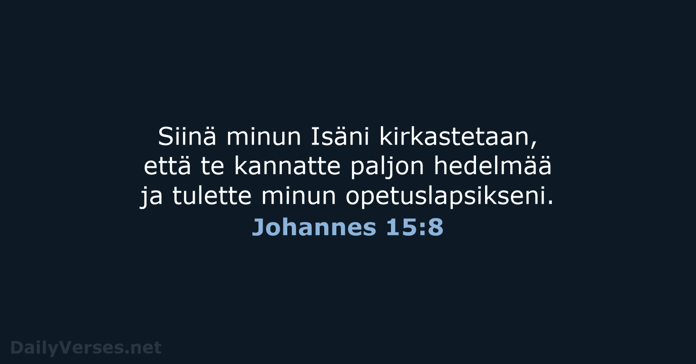 Johannes 15:8 - KR38