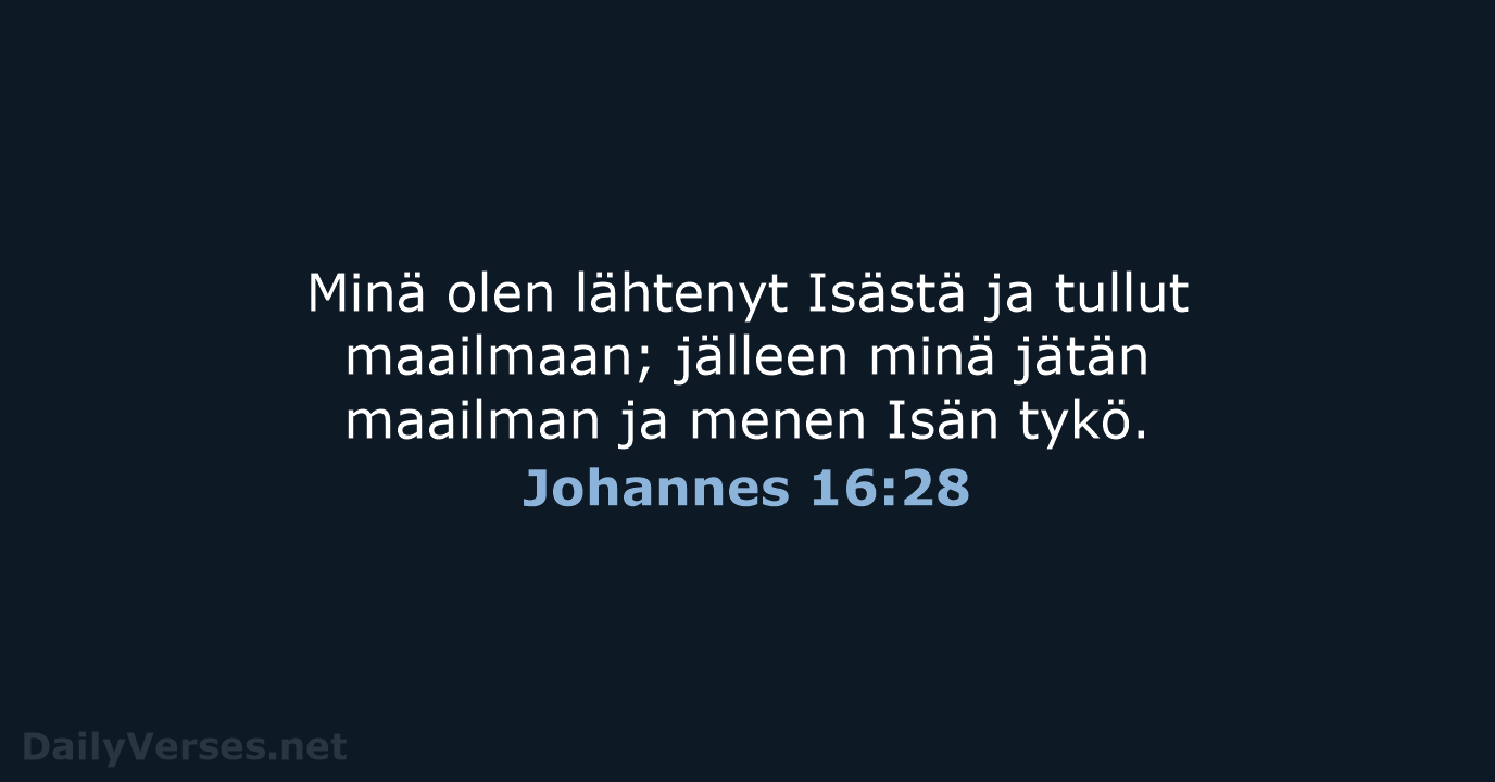 Johannes 16:28 - KR38