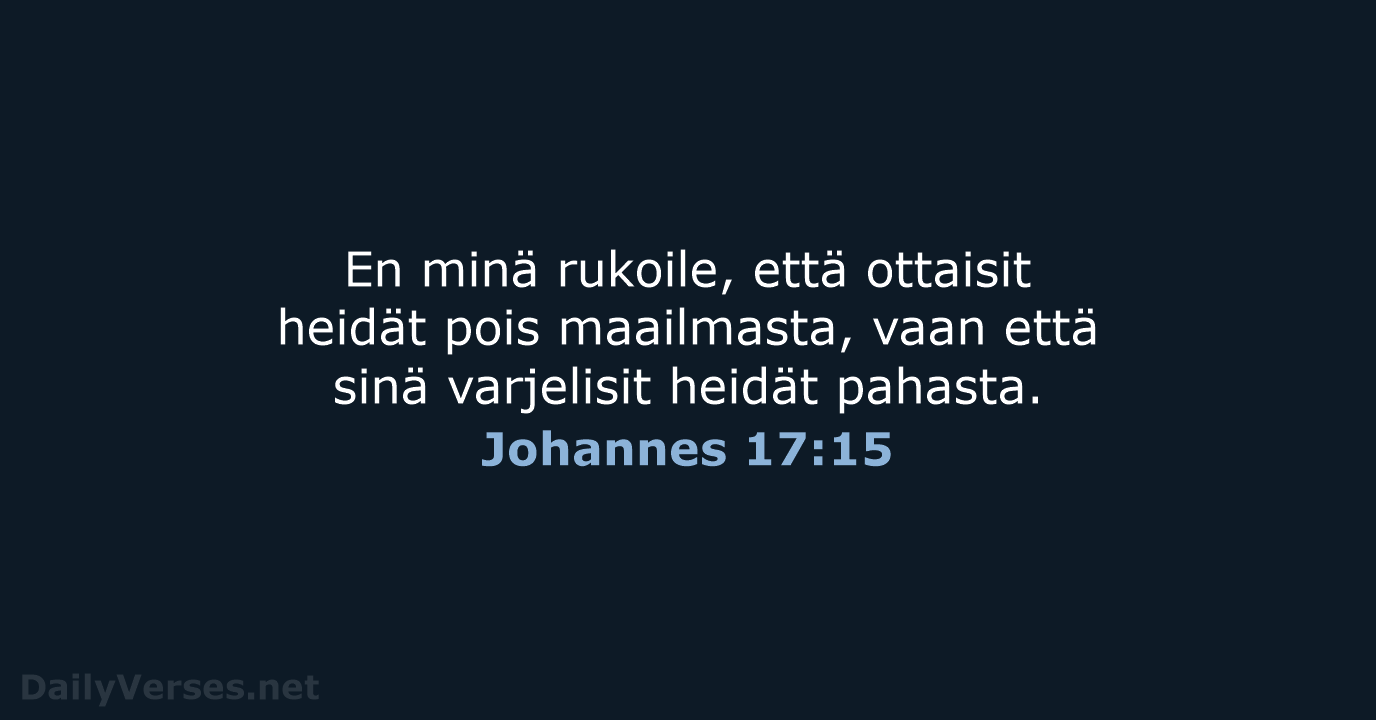 Johannes 17:15 - KR38