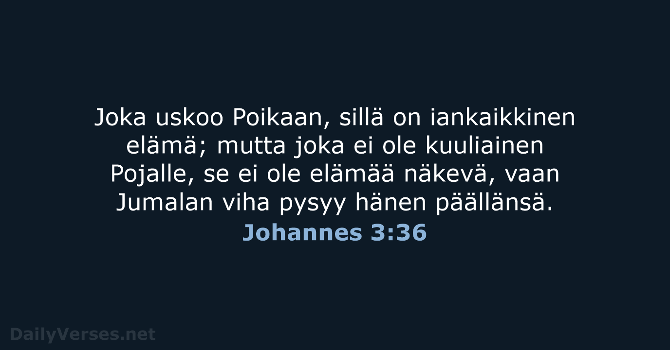 Johannes 3:36 - KR38