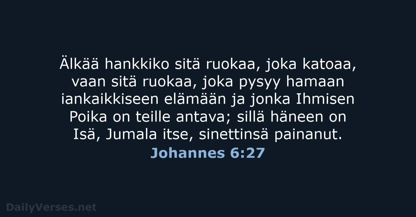 Johannes 6:27 - KR38