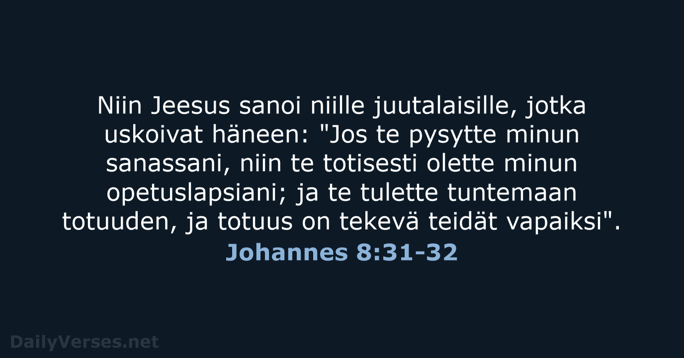 Johannes 8:31-32 - KR38