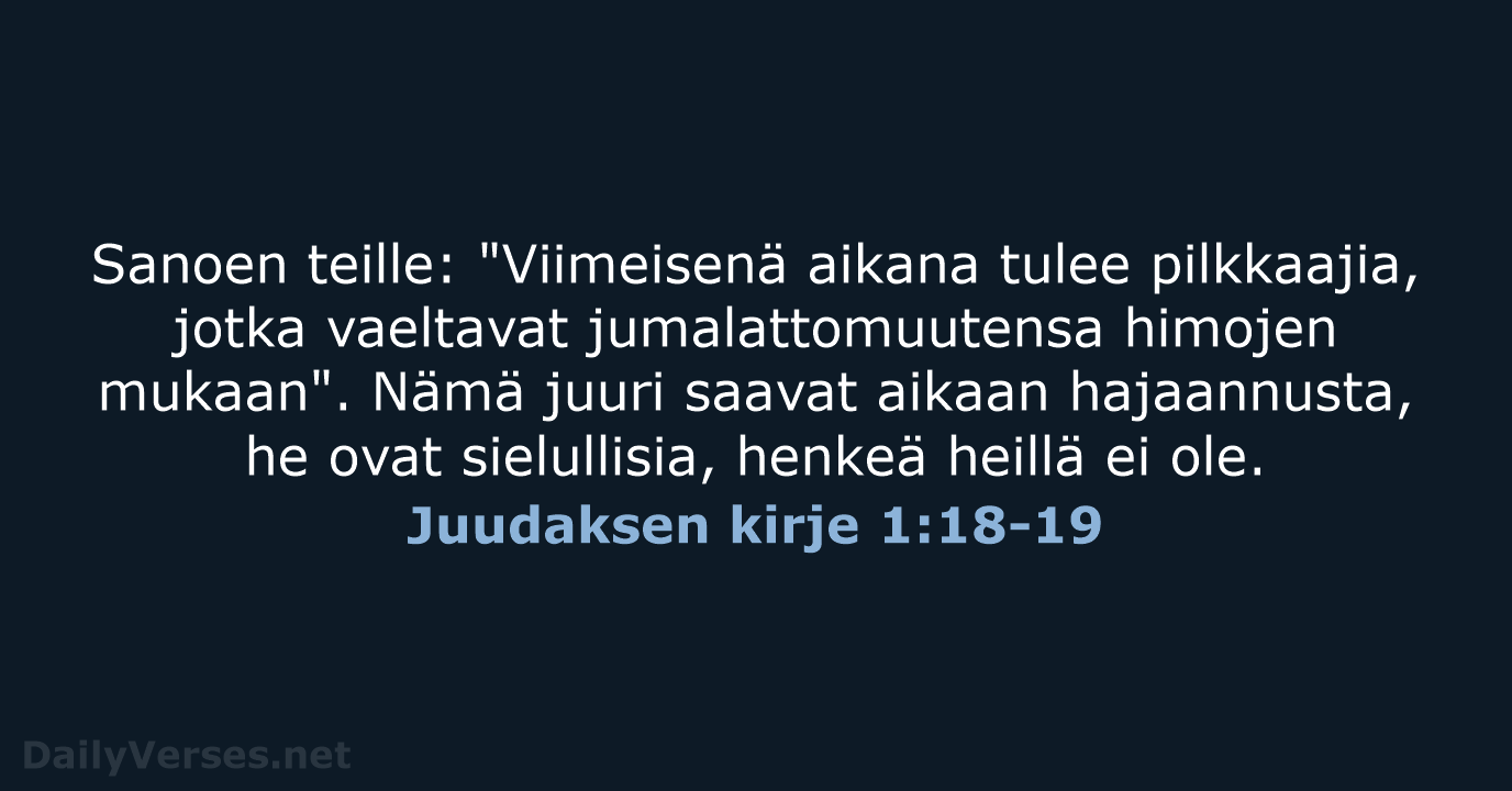 Juudaksen kirje 1:18-19 - KR38