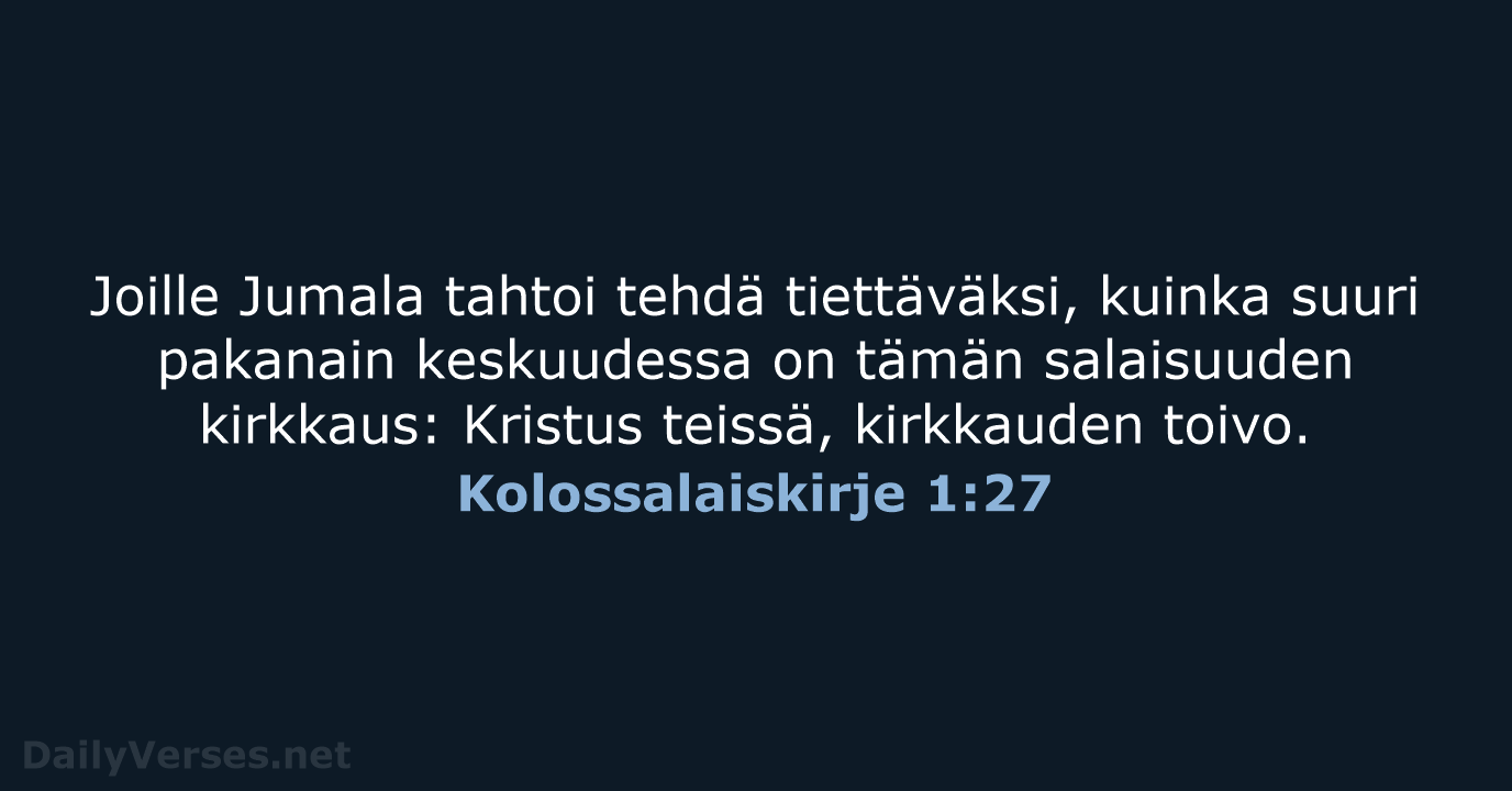 Kolossalaiskirje 1:27 - KR38