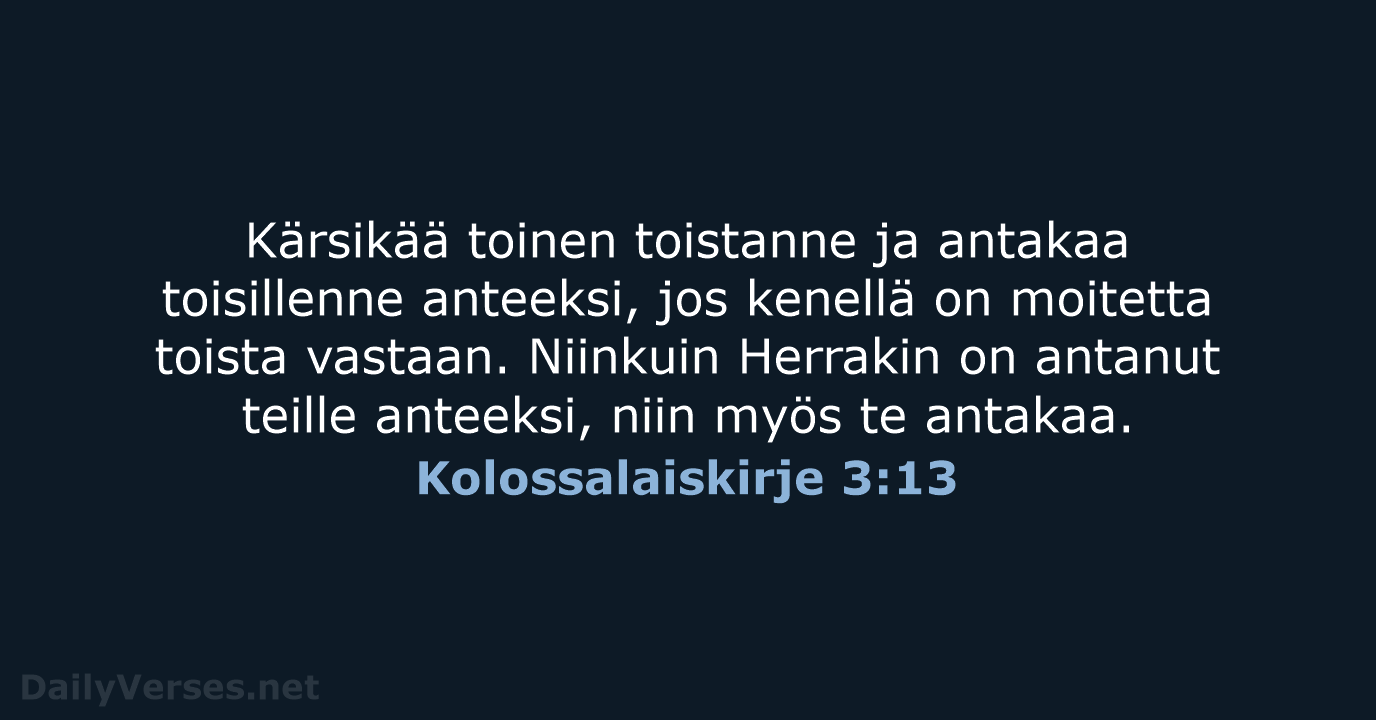 Kolossalaiskirje 3:13 - KR38