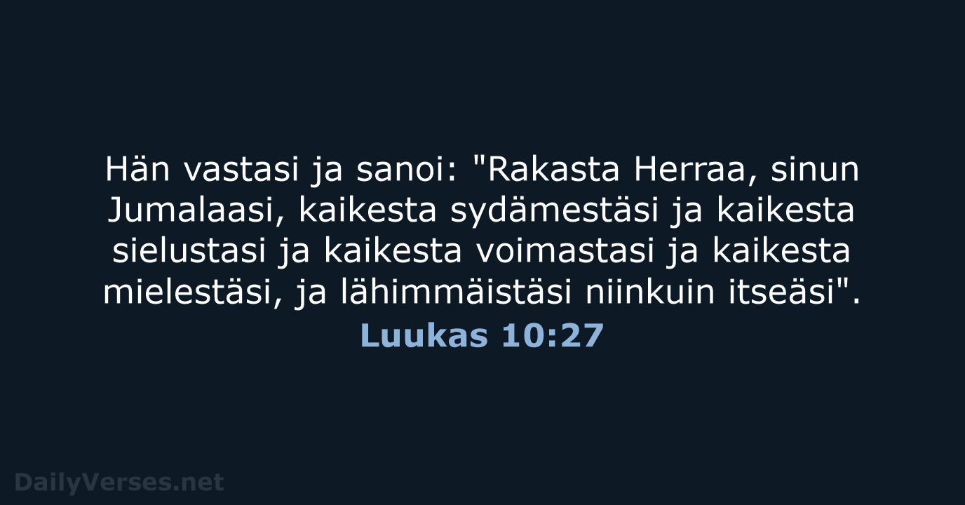 Luukas 10:27 - KR38