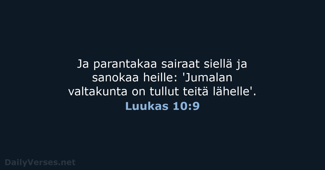 Luukas 10:9 - KR38