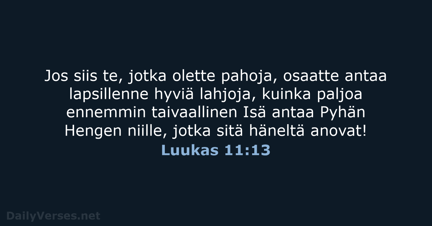 Luukas 11:13 - KR38