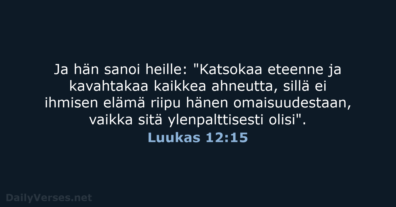 Luukas 12:15 - KR38