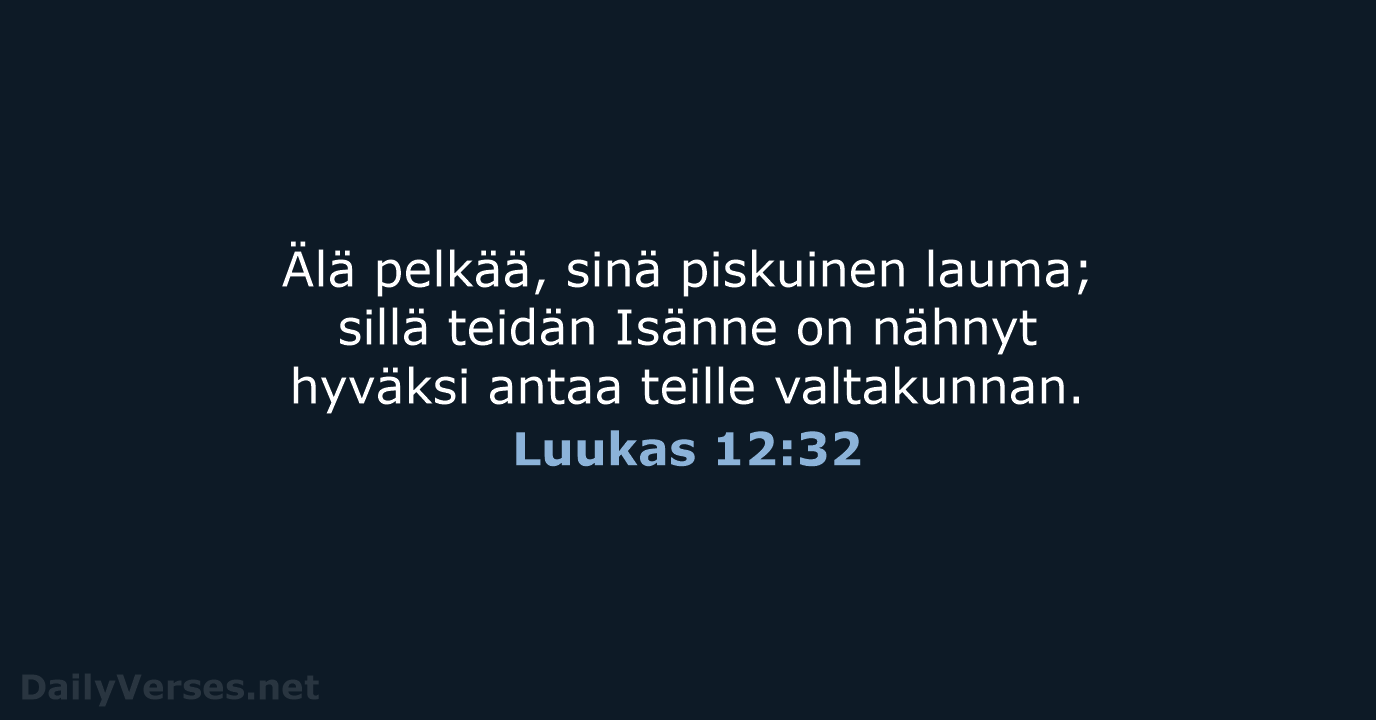 Luukas 12:32 - KR38