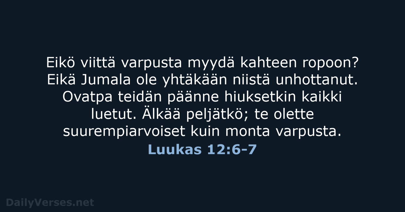 Luukas 12:6-7 - KR38