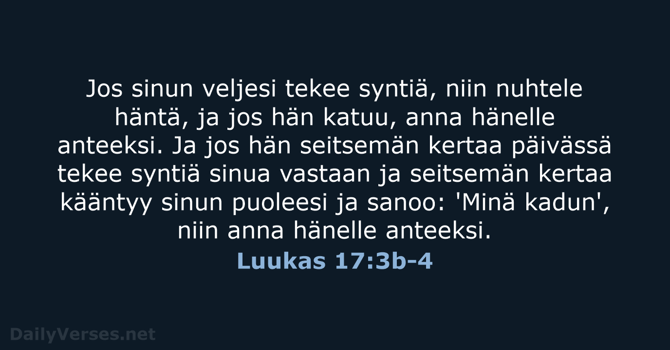 Luukas 17:3b-4 - KR38