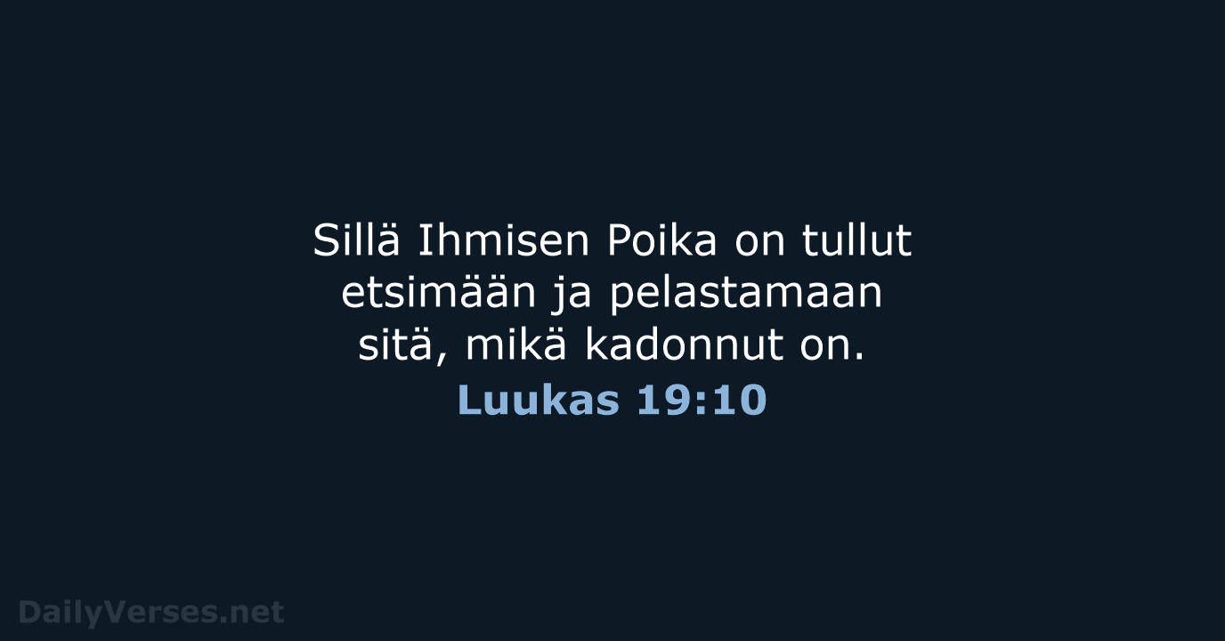 Luukas 19:10 - KR38