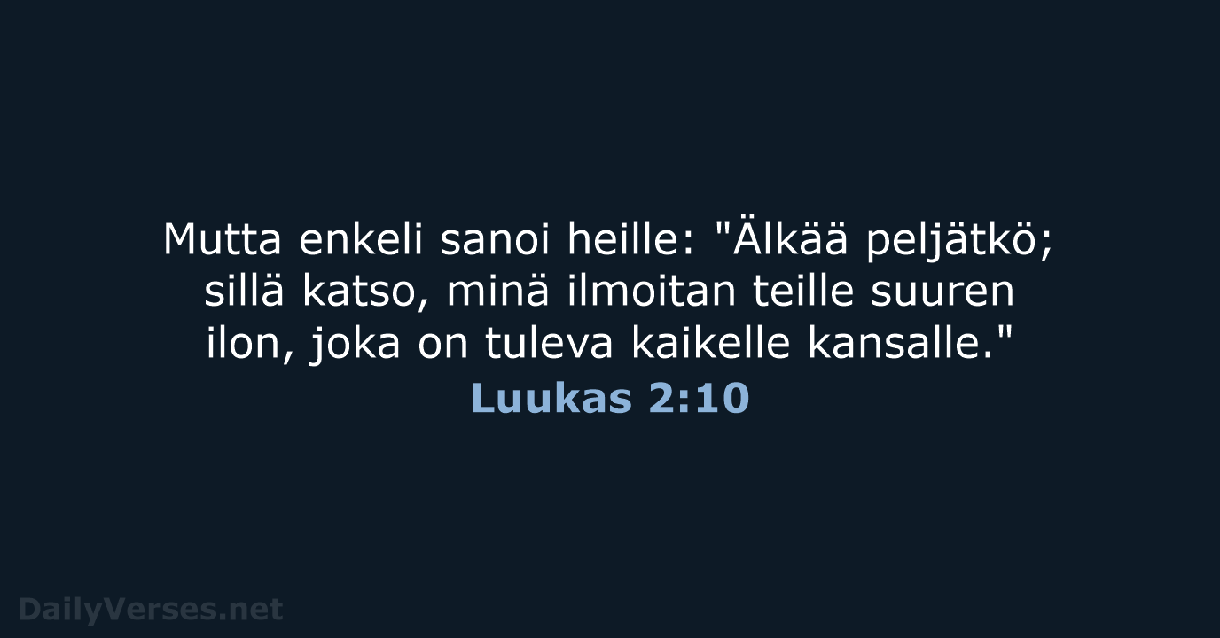 Luukas 2:10 - KR38