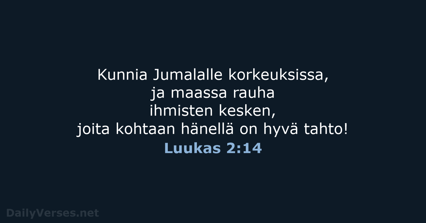 Luukas 2:14 - KR38