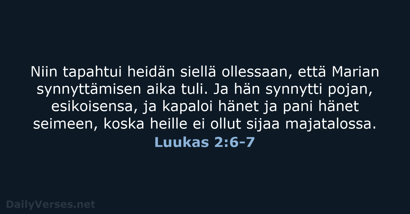 Luukas 2:6-7 - KR38