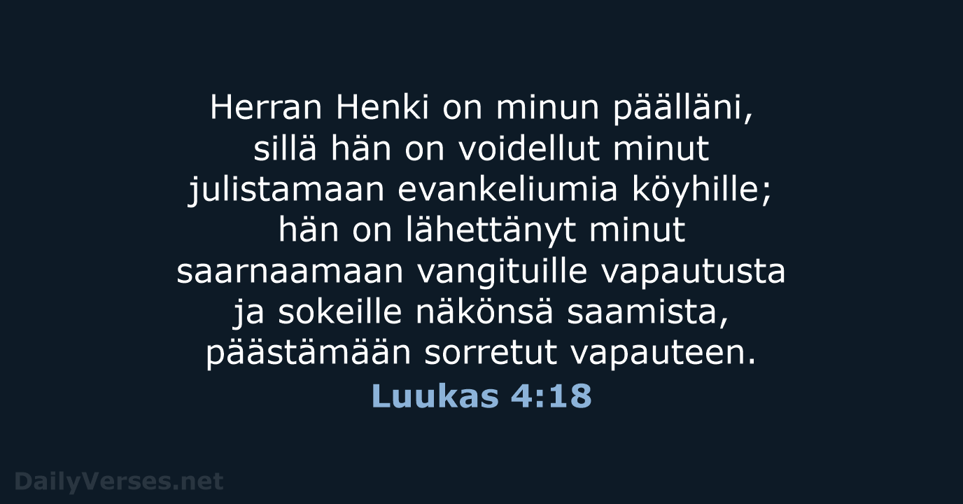 Luukas 4:18 - KR38