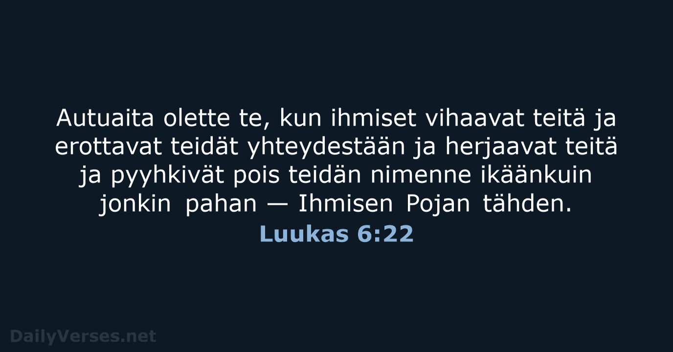 Luukas 6:22 - KR38