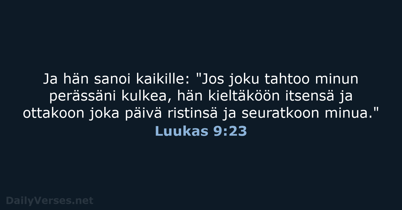 Luukas 9:23 - KR38