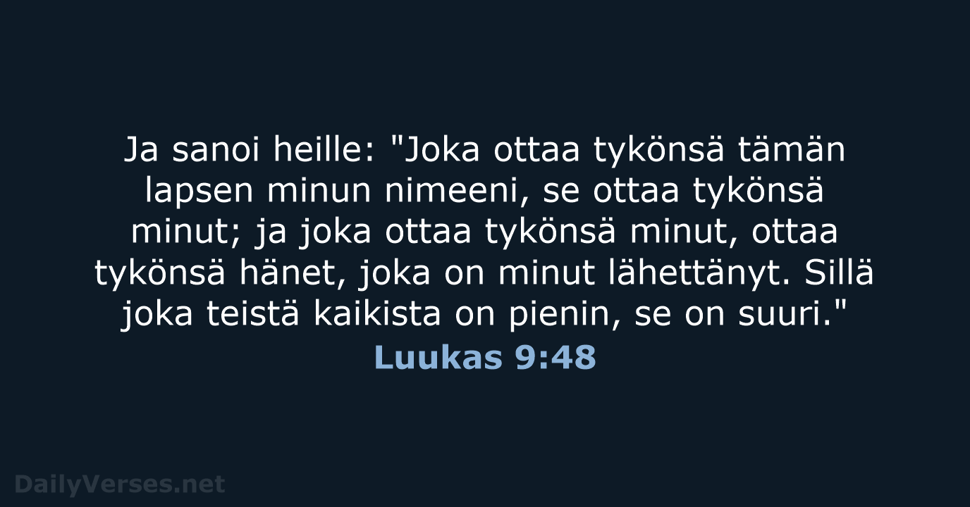 Luukas 9:48 - KR38