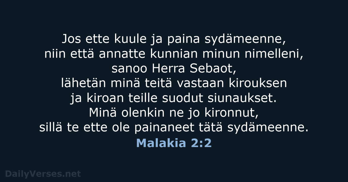 Malakia 2:2 - KR38