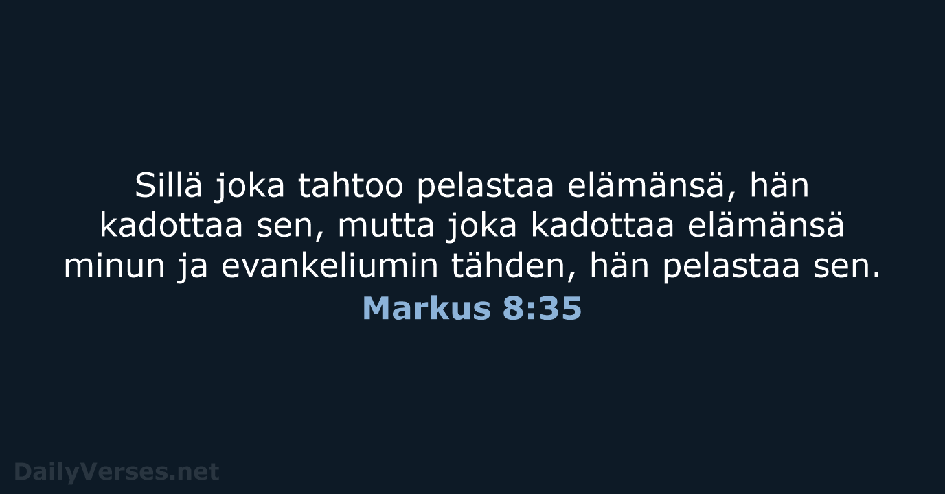 Markus 8:35 - KR38