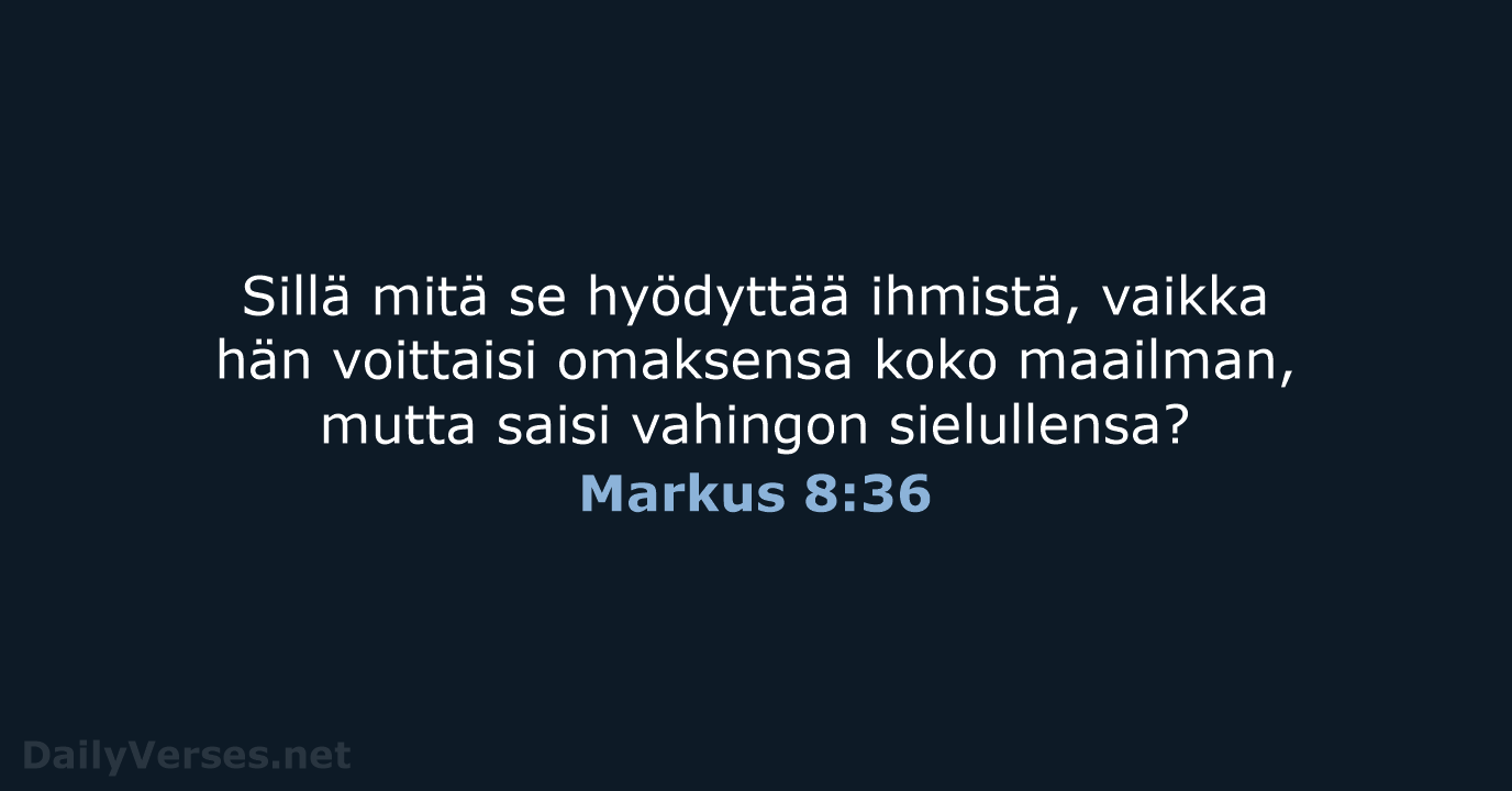 Markus 8:36 - KR38