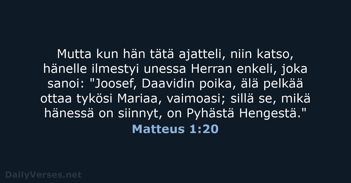 Matteus 1:20 - KR38