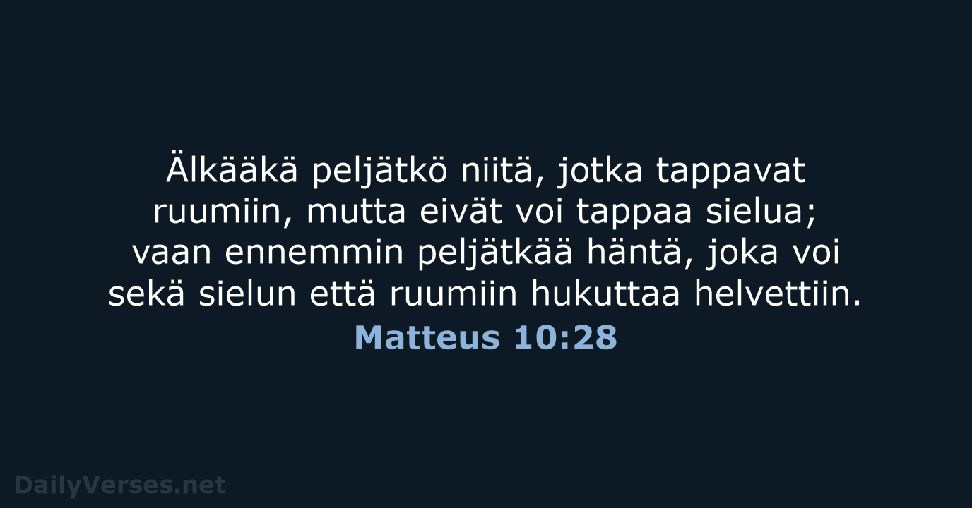 Matteus 10:28 - KR38