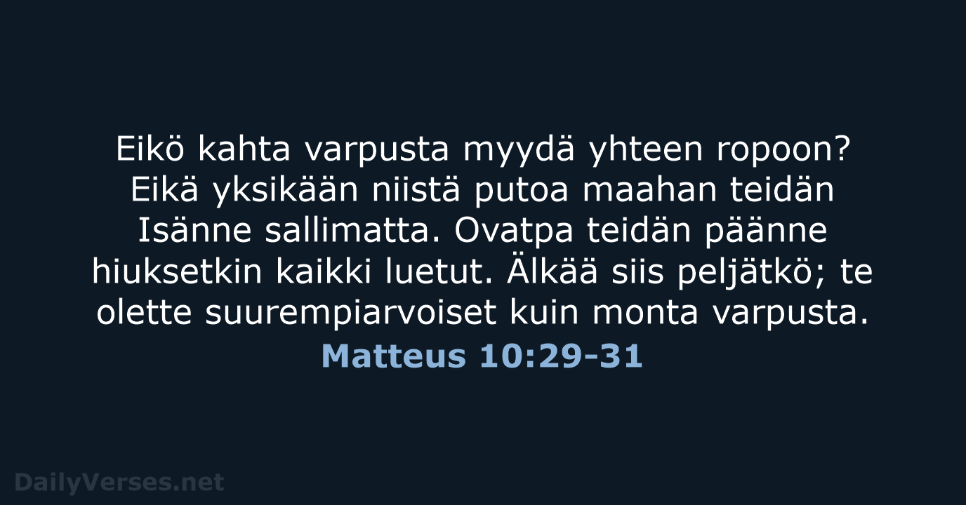 Matteus 10:29-31 - KR38