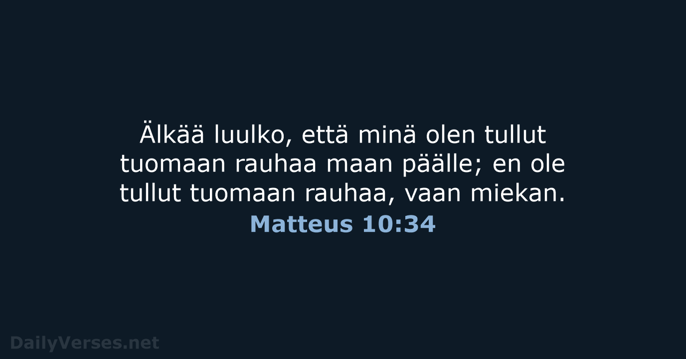 Matteus 10:34 - KR38