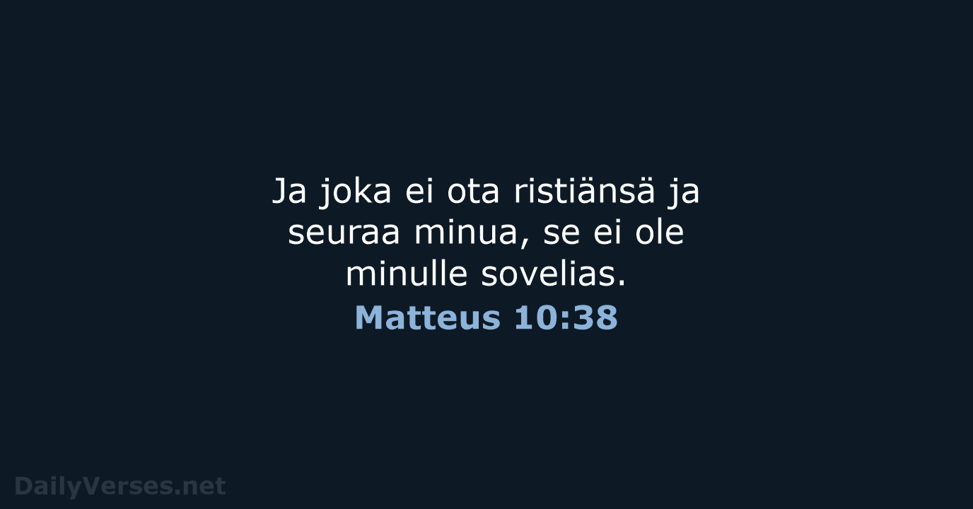 Matteus 10:38 - KR38