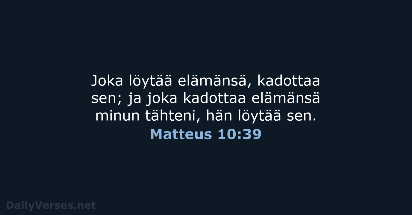 Matteus 10:39 - KR38