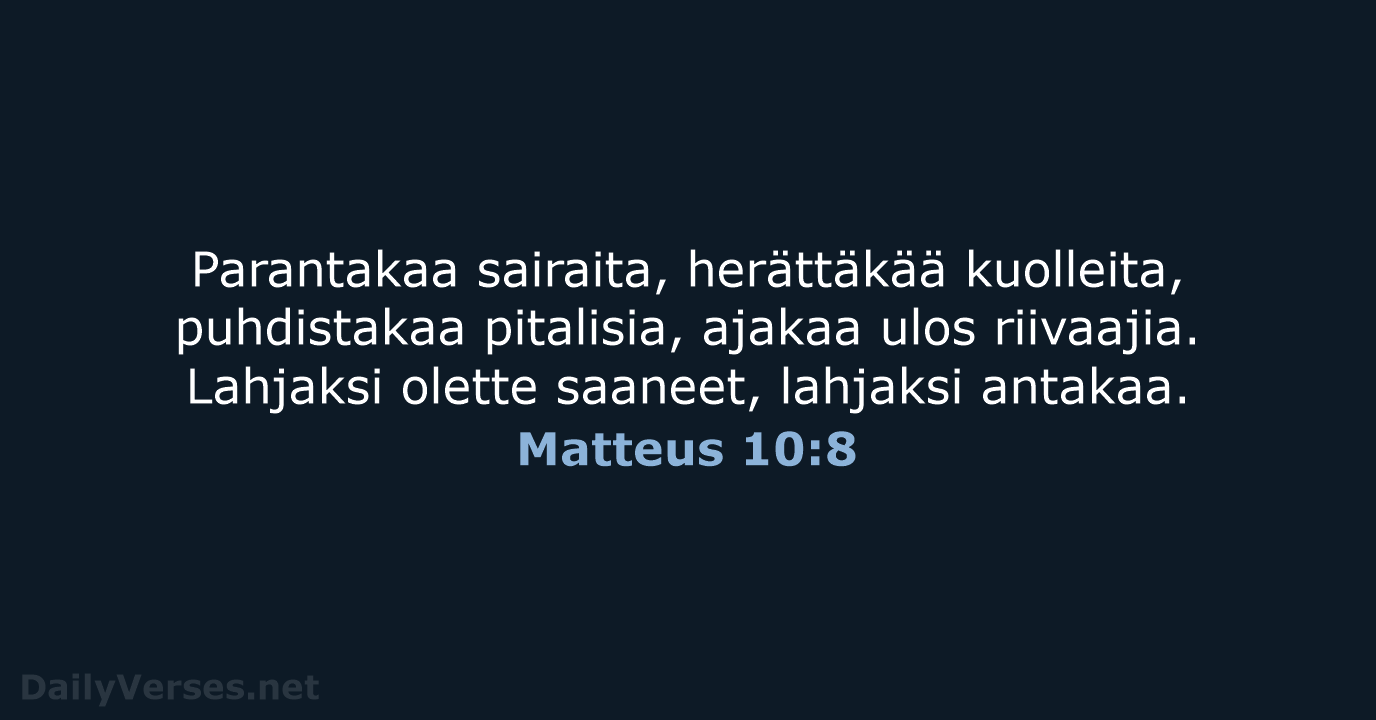 Matteus 10:8 - KR38