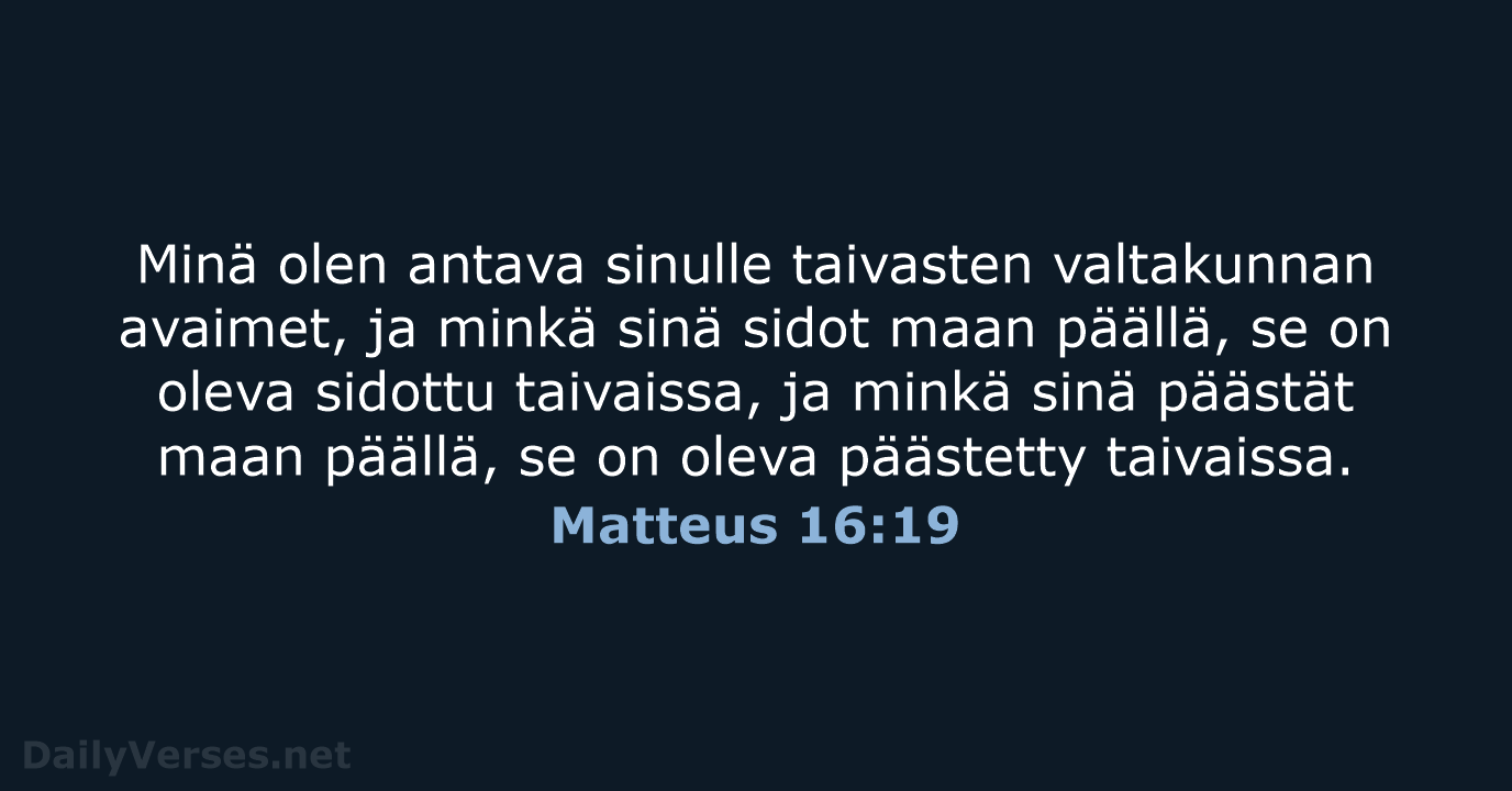 Matteus 16:19 - KR38