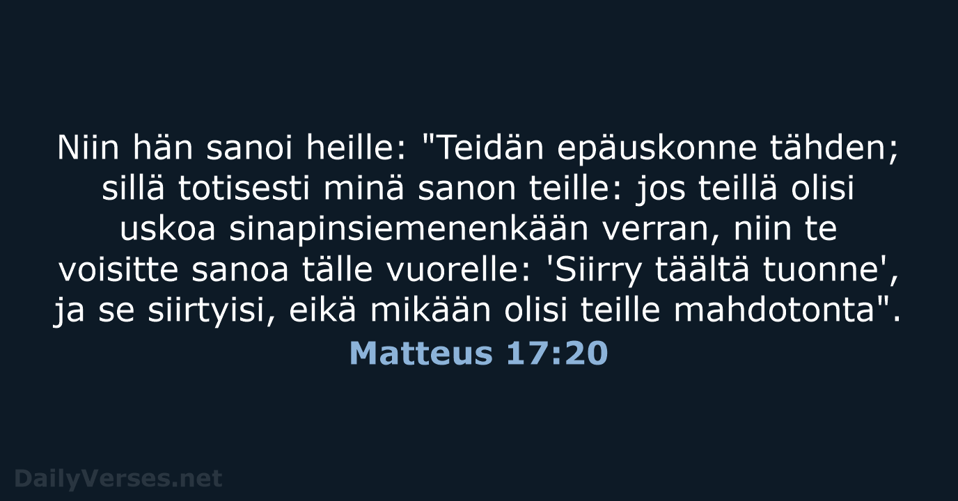 Matteus 17:20 - KR38