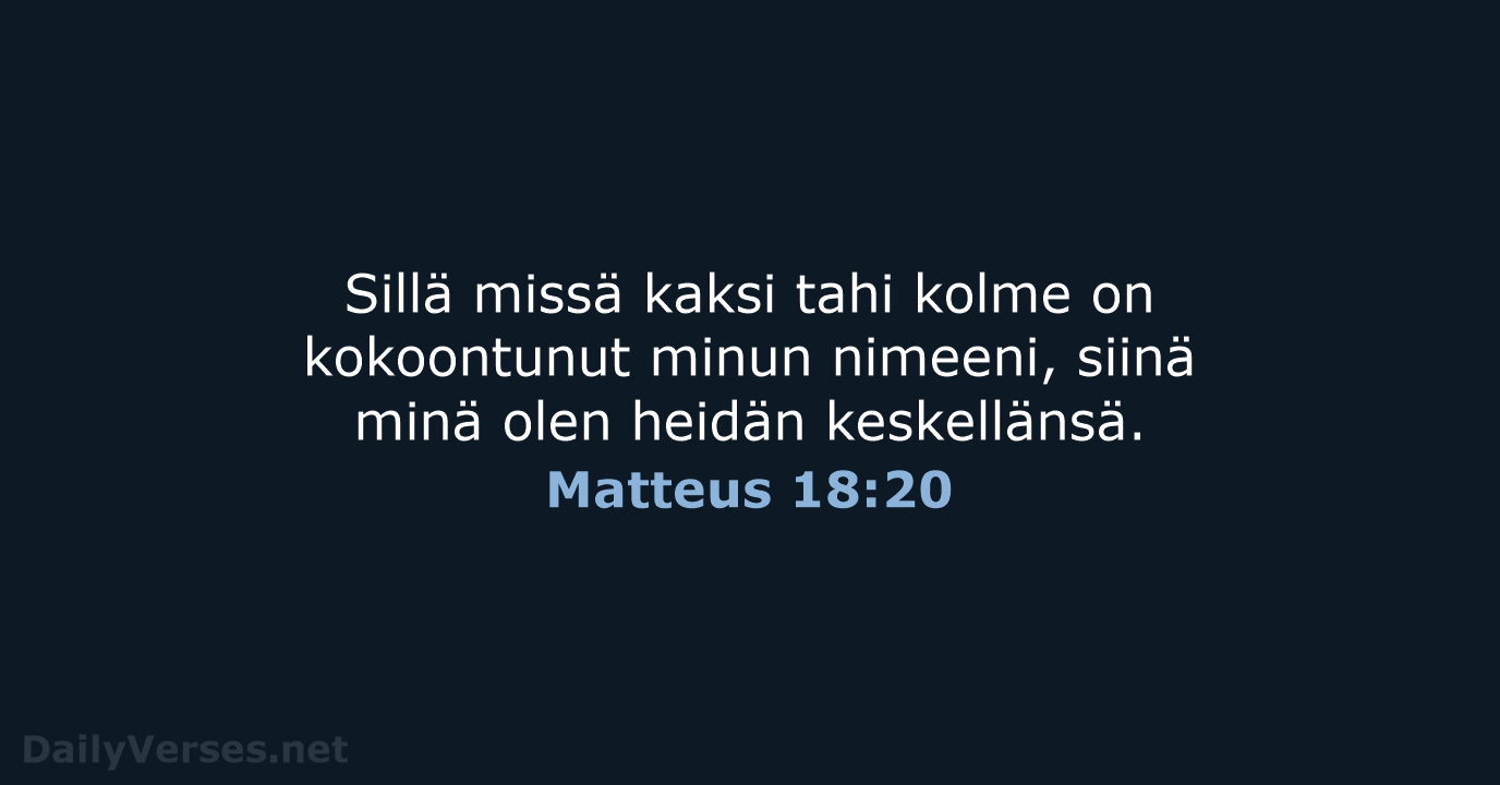 Matteus 18:20 - KR38