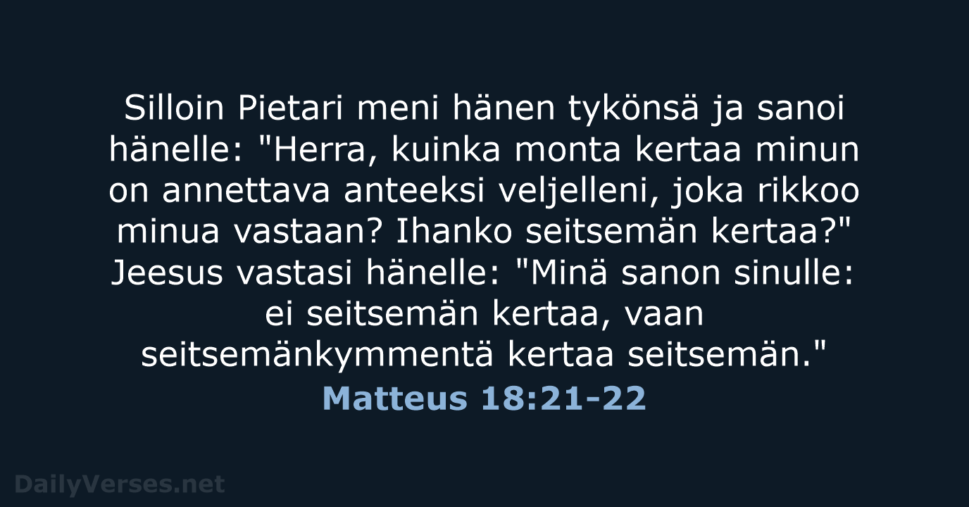 Matteus 18:21-22 - KR38