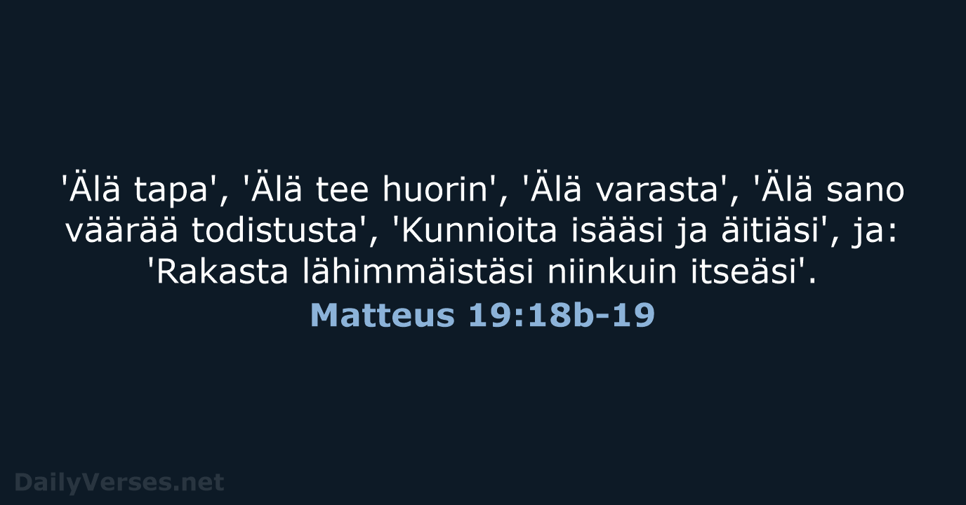 Matteus 19:18b-19 - KR38