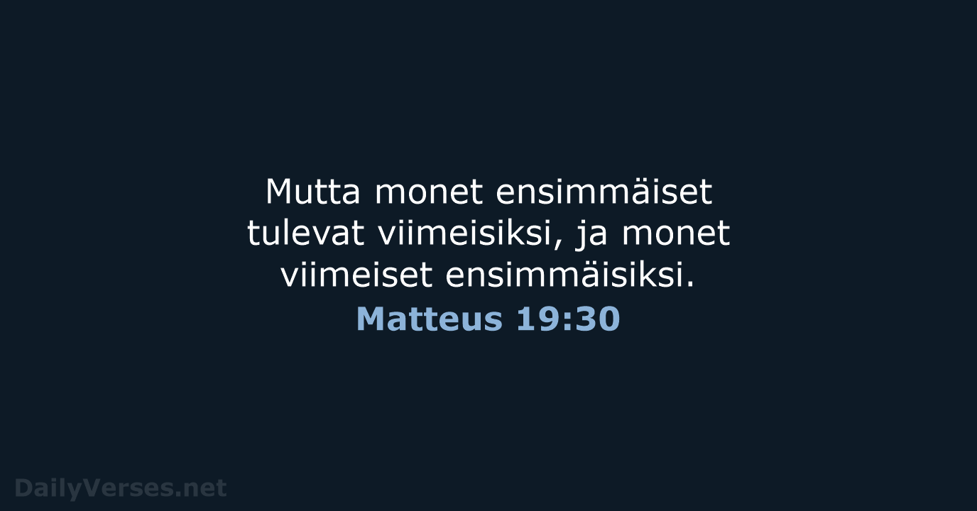 Matteus 19:30 - KR38