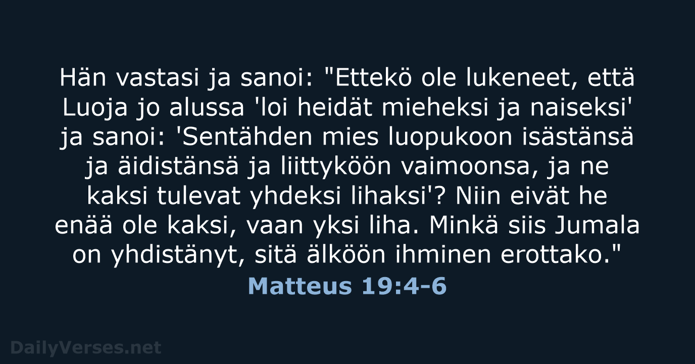 Matteus 19:4-6 - KR38