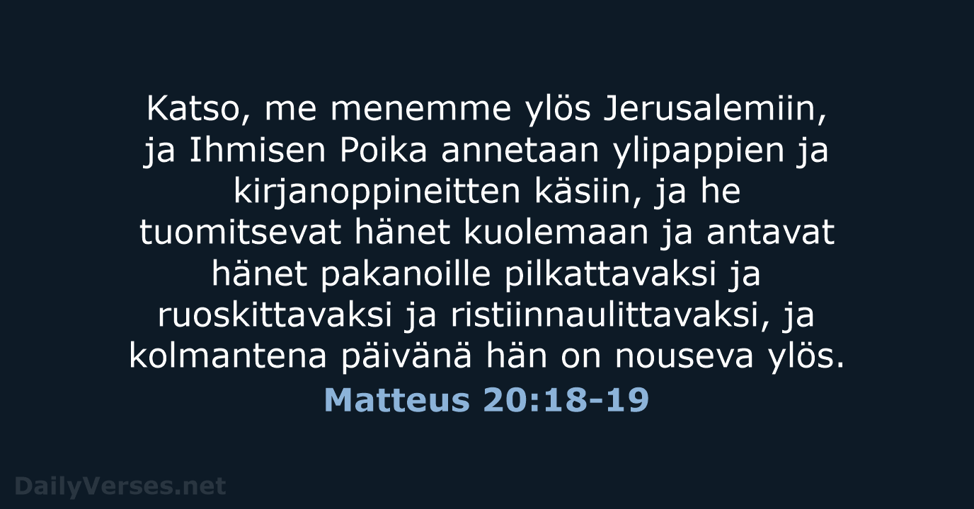 Matteus 20:18-19 - KR38